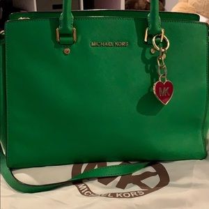 Michael Kors Medium Leather Satchel Handbag